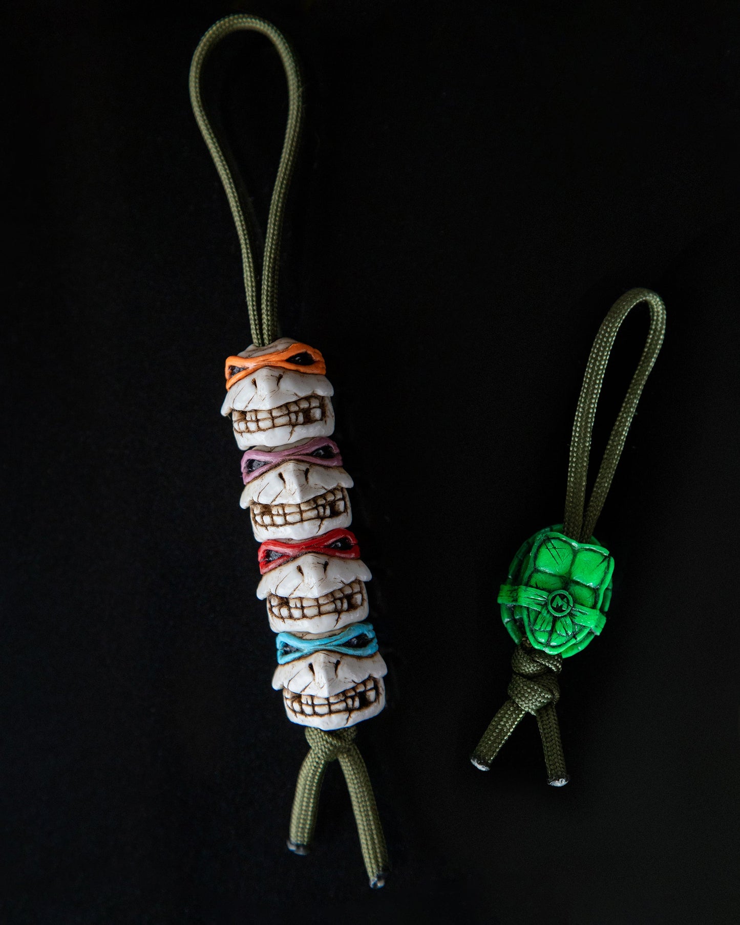 The 4 Turtle Brothers Skull beads