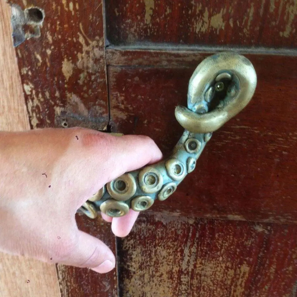 Antique octopus door knob