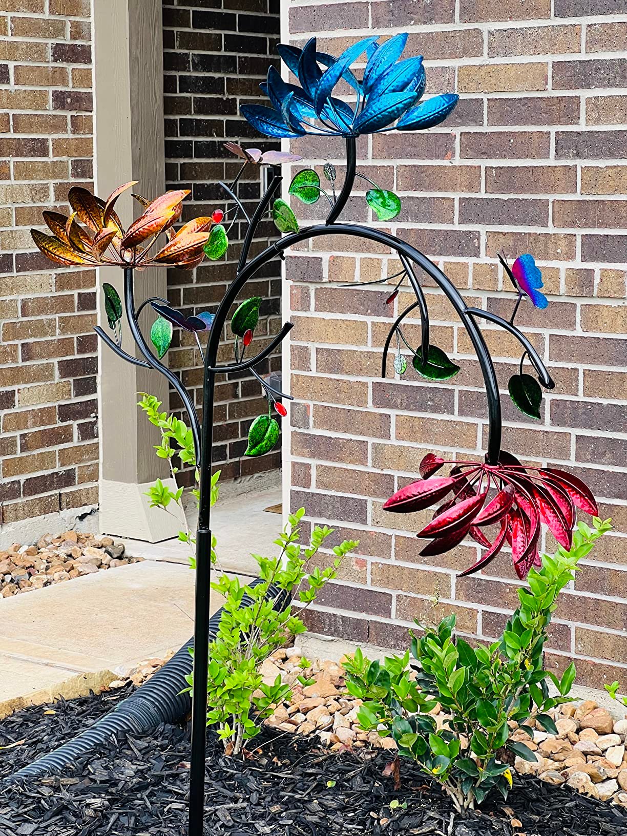 🔥Last Day 70% OFF -Beautiful Summer Multi Colored Flowers Wind Spinner