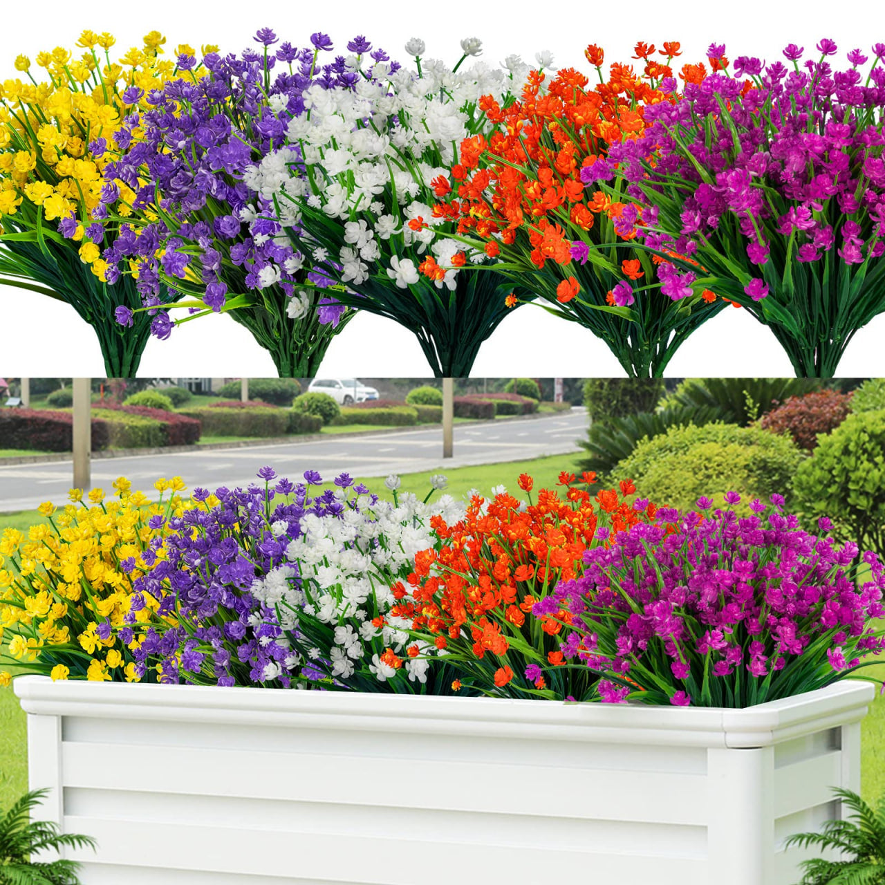 💖Outdoor Artificial Flowers💐1 Bundle(Includes 30 flowers)