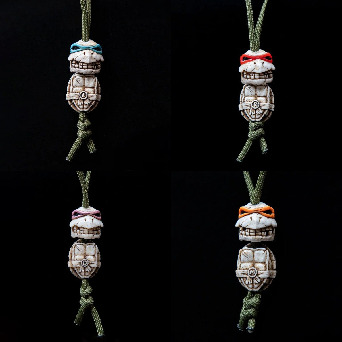 The 4 Turtle Brothers Skull beads