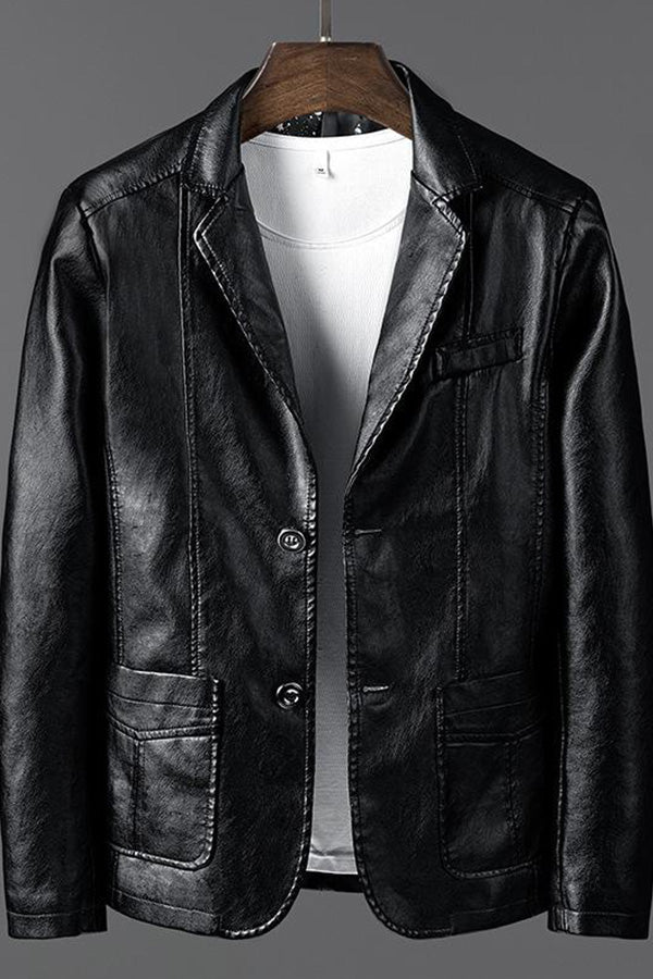 Men Sports Kahki Leather Jacket