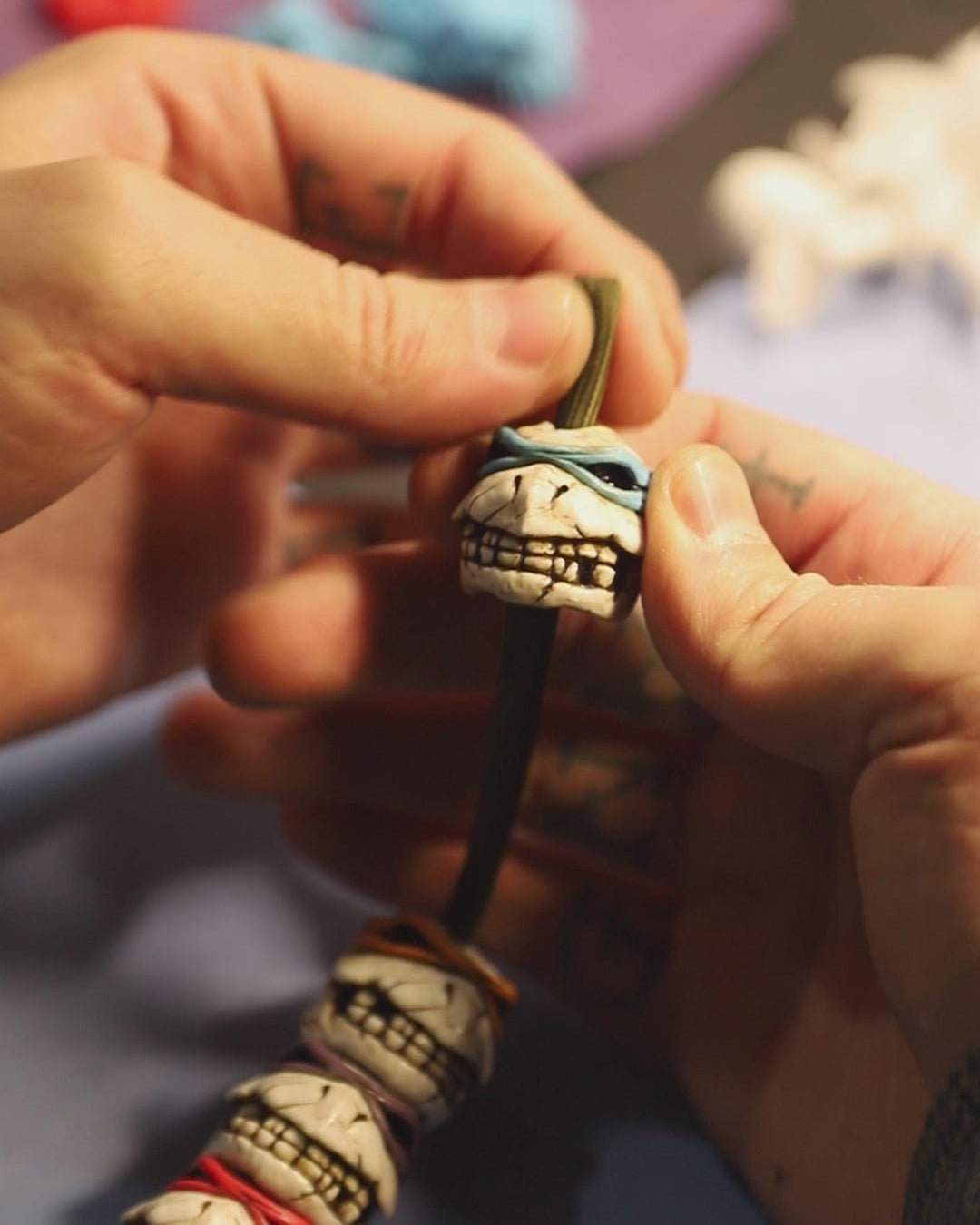 The 4 Turtle Brothers Skull beads