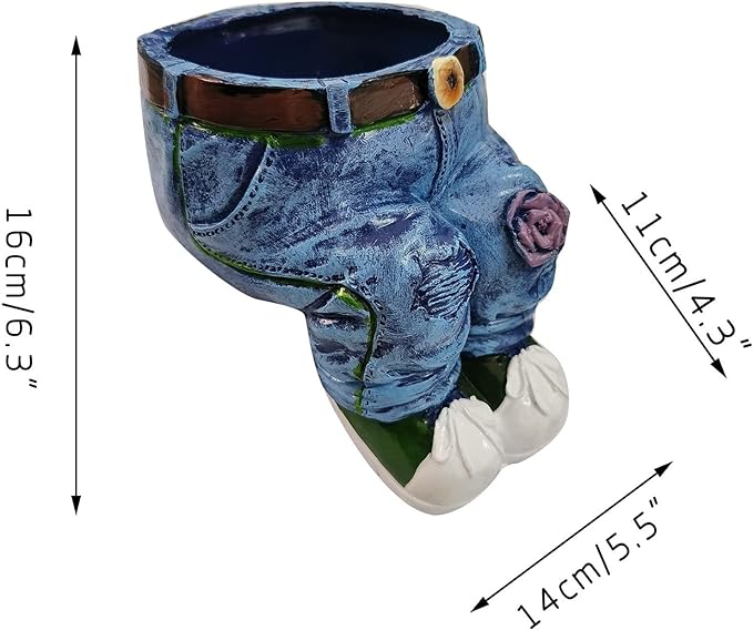 Creative Denim Pants Resin Flower Pot