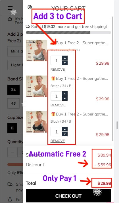 🔥Buy 1 Get 2 Packs🎁Super gather bra | Wireless Push-up Bra👍No more sagging breasts