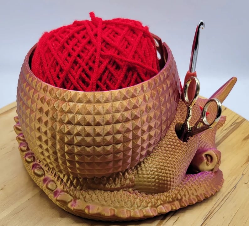 Large Fantasy Dragon and Egg Fantasy Bowl Knitting or Crochet Bowl