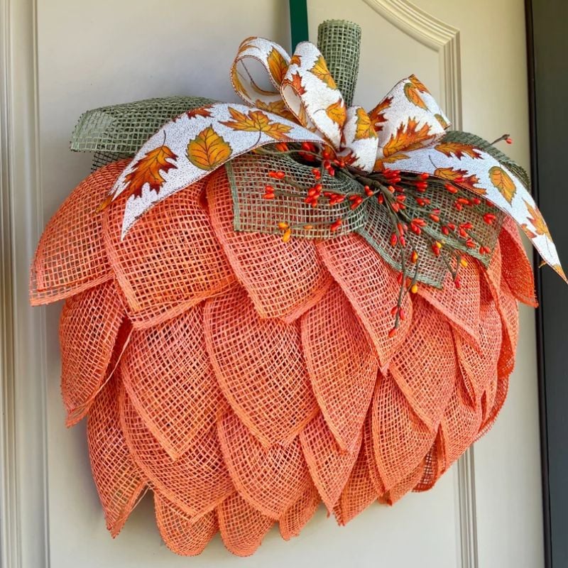 🔥60% OFF 🍁 Farmhouse Pumpkin Wreath For Front Door