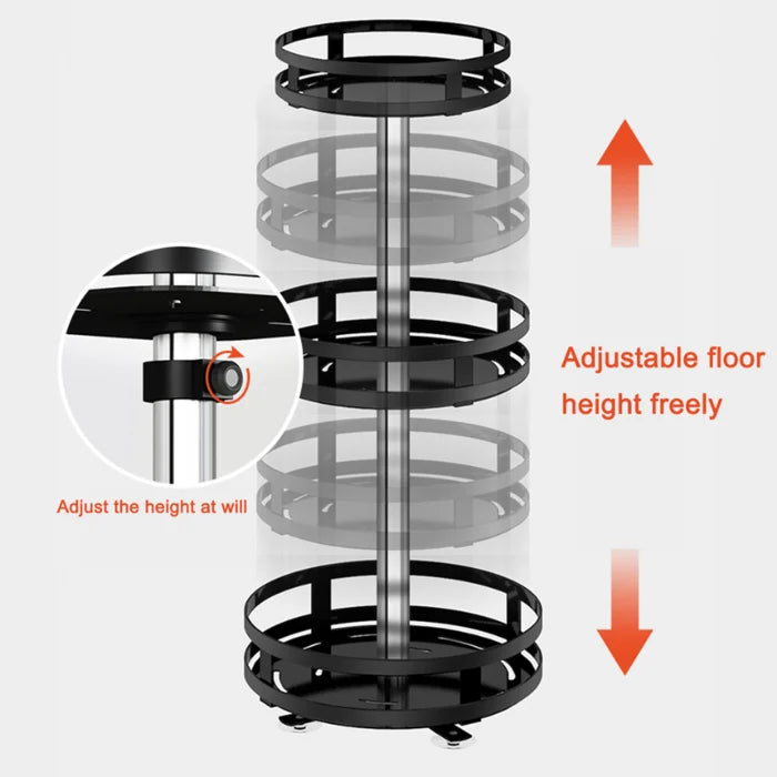 🔥The 360° rotating storage rack can be used in any scene