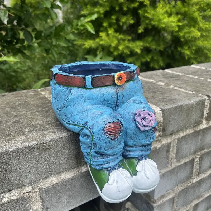 Creative Denim Pants Resin Flower Pot