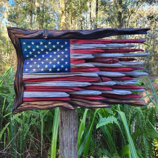 🔥Flash Sale - 53% OFF🔥 -Wooden American Flag🔥BUY 2 FREE SHIPPING🔥