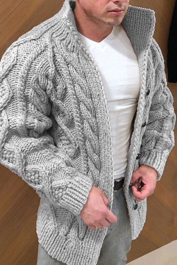 🔥49% OFF🔥Men's Stand Collar Casual Knit Cardigan