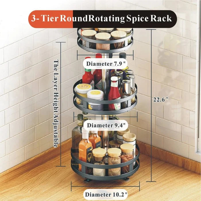 🔥The 360° rotating storage rack can be used in any scene