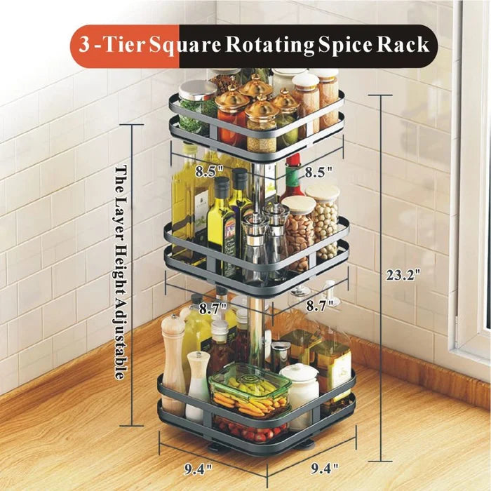 🔥The 360° rotating storage rack can be used in any scene