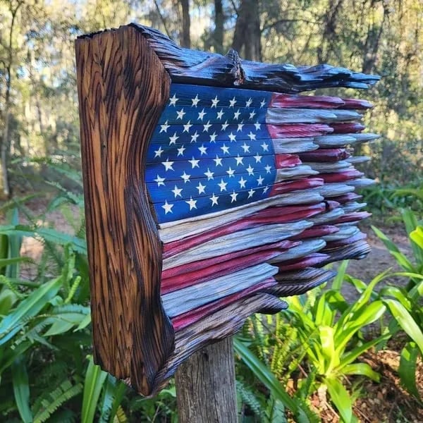 🔥Flash Sale - 53% OFF🔥 -Wooden American Flag🔥BUY 2 FREE SHIPPING🔥