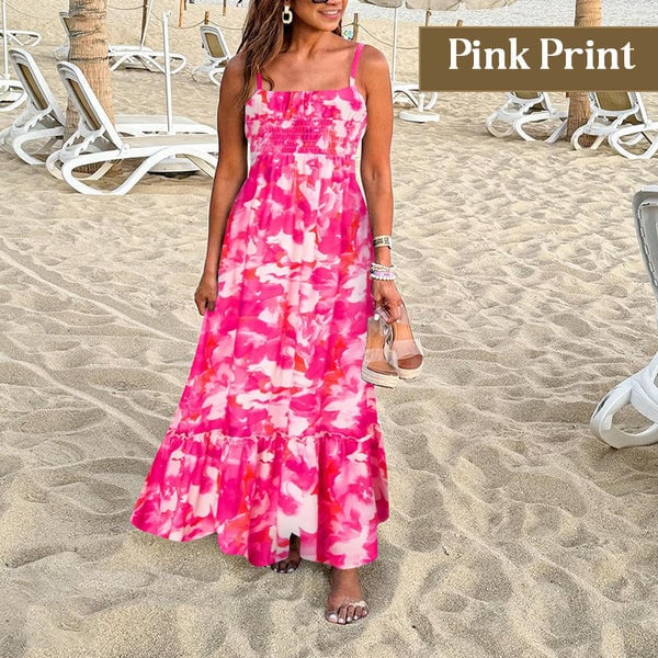 Floral Cami Maxi Dress With Pockets