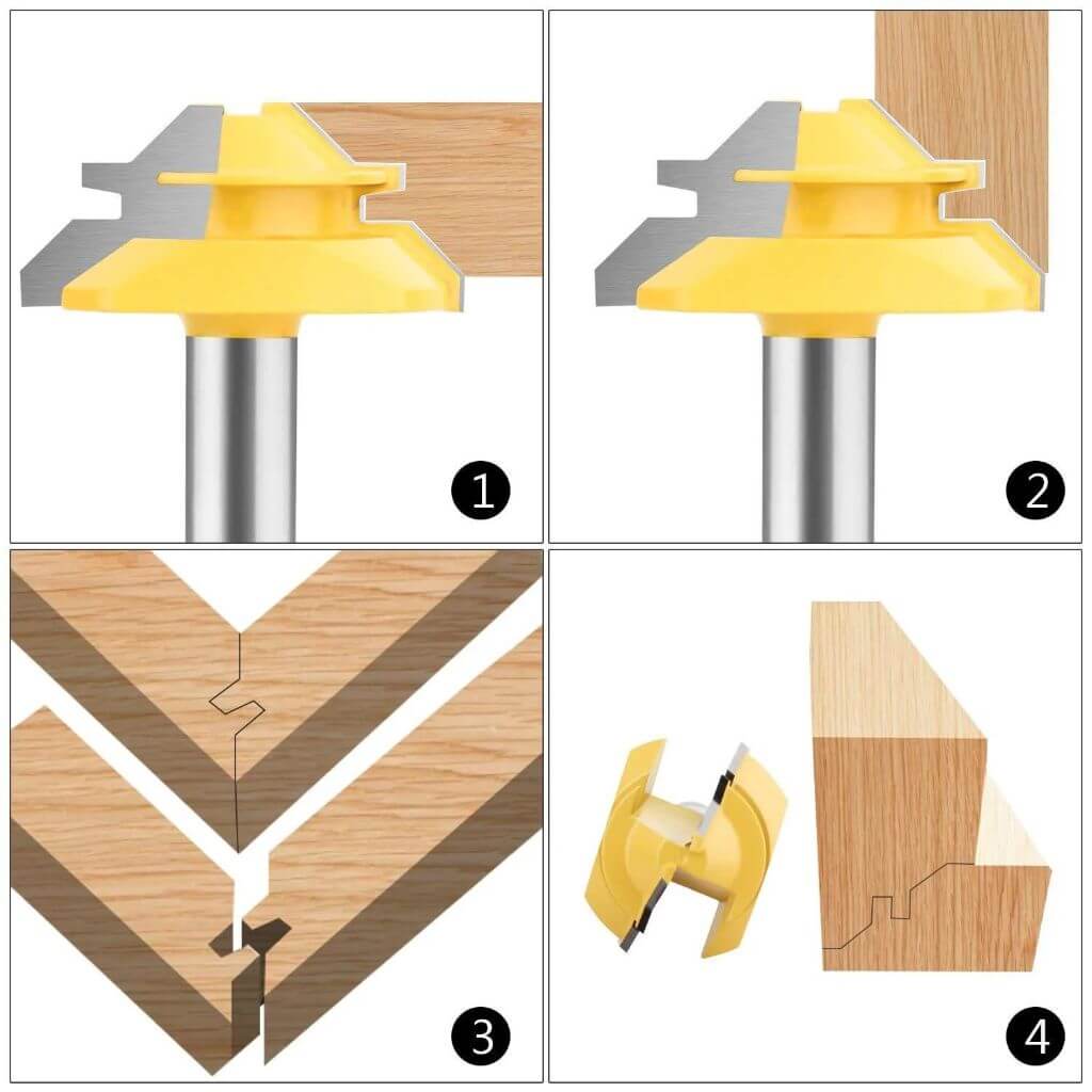 💥Specials this week - 45-degree Lock Miter Router Bit - 1/2" Shank