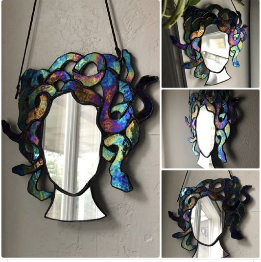 Medusa Colored Sun Catcher Mirror