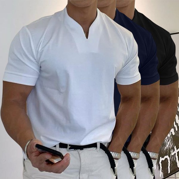 🔥2023 Men Gentlemans business Short Sleeve Fitness T Shirt