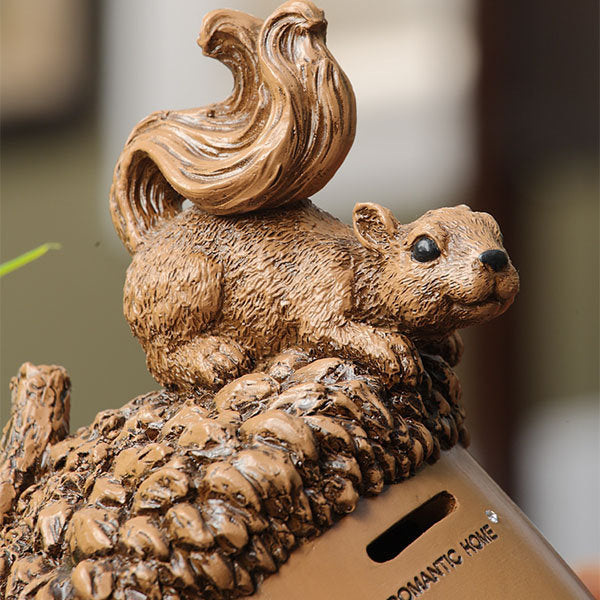 Squirrel Acorn Piggy Bank - Resin - Art and Utility - Save with Style, Cherish Every Coin