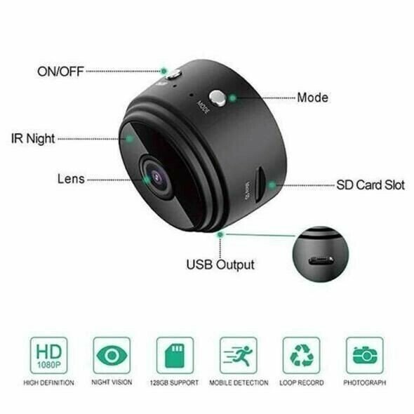 Upgraded Ai Noise Reduction Mini Wireless Camera Wide Angle Machine