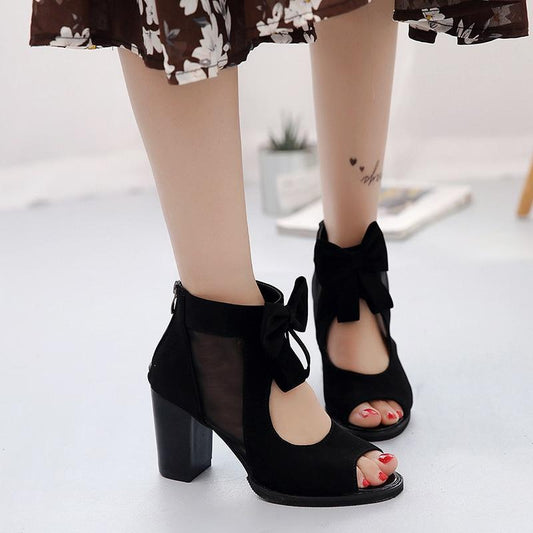 Women Square High Heel Sandals